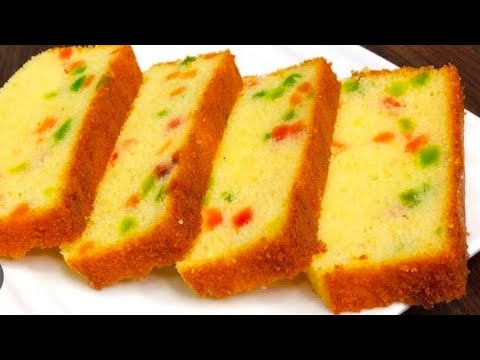 Custard Fruit Cake Recipe | Soft Spongy Cake Without Egg, Condensed Milk, Oven, Cream | Teatime Cake