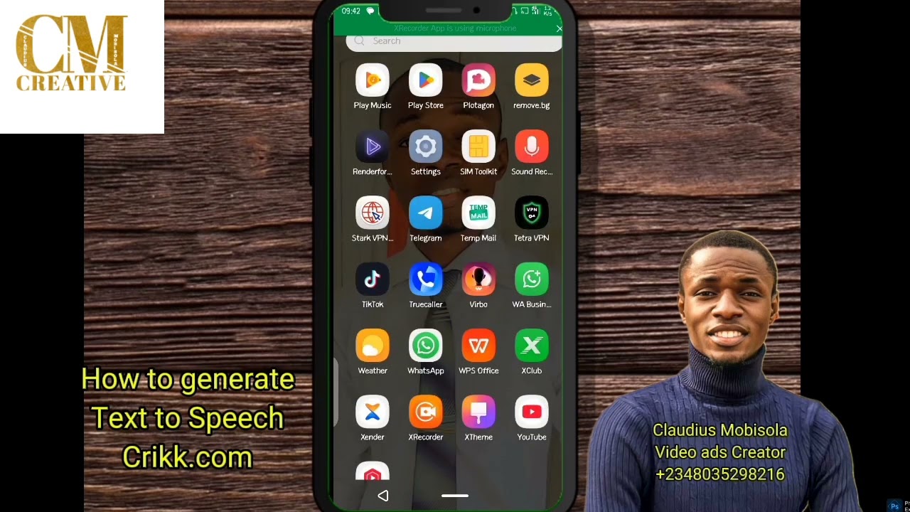 How to generate text to speech (crikk)