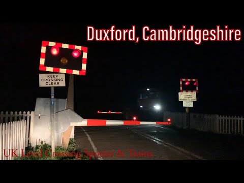 Duxford Level Crossing at Night, Cambridgeshire