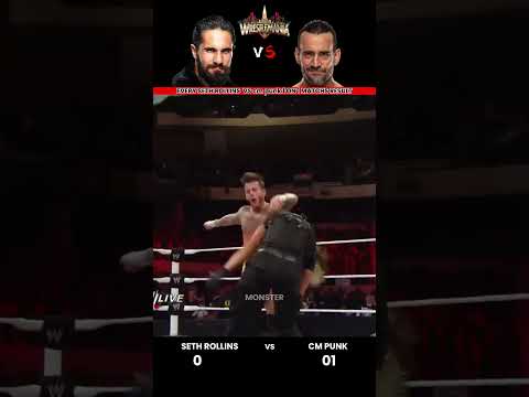 Every Seth Rollins vs Cm Punk 1 on 1 Match Result Edit 💥 #wwe