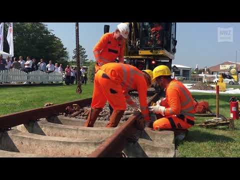 Startbeginn für den Bahnhof Sande