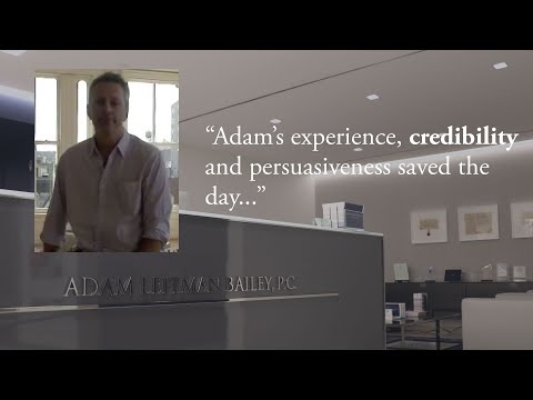 “Adam’s experience, credibility and persuasiveness saved the day. “ testimonial video thumbnail