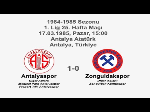 Antalyaspor 1-0 Zonguldakspor 17.03.1985 - 1984-1985 Turkish 1st Legaue Matchday 25