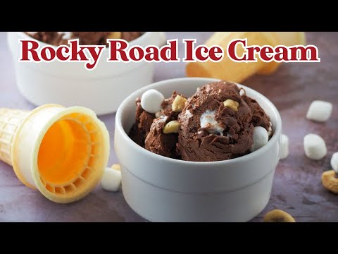 Super easy to make and so chocolatey | Rocky Road Ice Cream