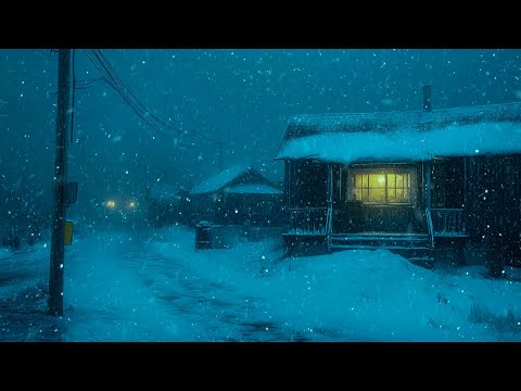 Severe Winter Storm & Howling Winds at a Mountain Cabin┇Snow & Wind Ambience for Sleep & Relaxation