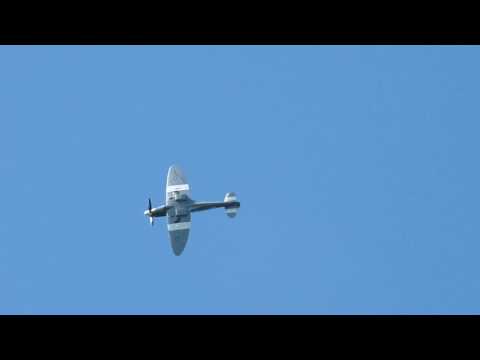 Hawker Sea fury take off, Spitfire Low pass