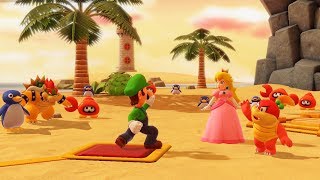 Super Mario Party - Luigi Wins Salty Sea! - Challenge Road and Unlock Pom Pom Character