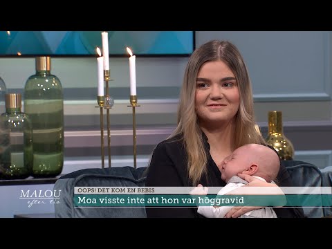 Moa hade ont i magen – då kom en bebis - Malou Efter tio (TV4)