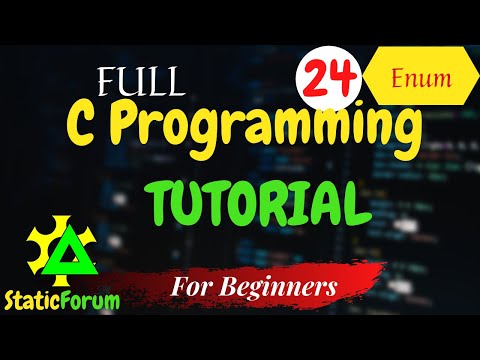 24 | Enum | User Define Data Type| Full C Programming Tutorial for Beginners | High Level Language