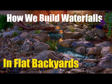 How We Built a Pondless Waterfall in a Flat Backyard | Flow #aquascape #pondlesswaterfall 