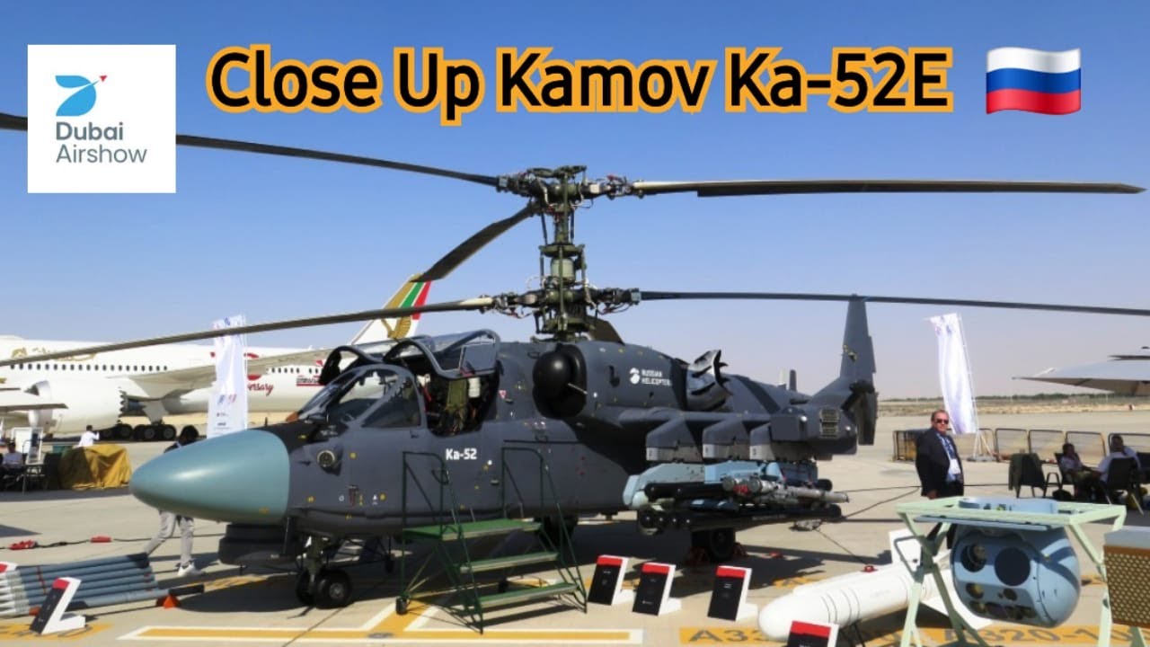 Close Up Kamov Ka-53E Alligator - Helikopter Serang Rusia di Dubai Airshow 2025
