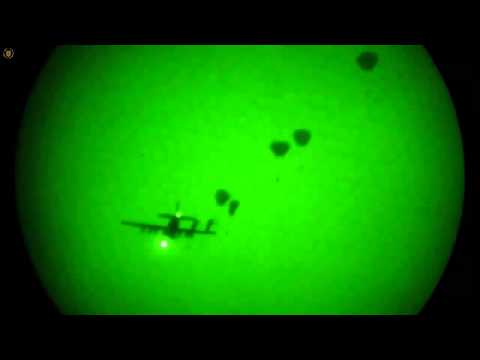 Airborne Night Parachute Operation at Juliet Drop Zone in Italy