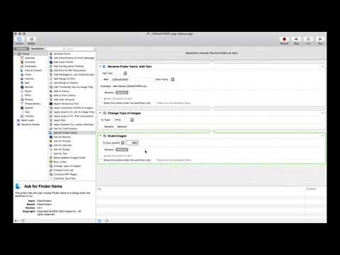 Using the free Mac Automator application to batch manipulate