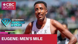 Sprint to the end in men's mile race at Diamond League event in Eugene #diamondleague