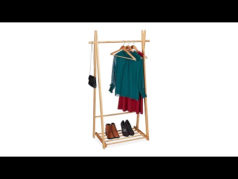 Penderie avec support chaussures Marron - Bois manufacturé - 88 x 153 x 45 cm