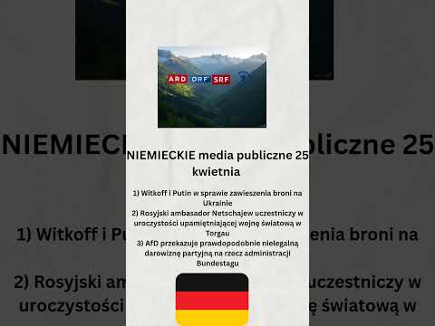 Niemieckie media publiczne 25 kwietnia