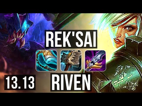 REK'SAI vs RIVEN (TOP) | 16/1/6, 8 solo kills, Legendary, Rank 10 Rek'Sai | TR Grandmaster | 13.13