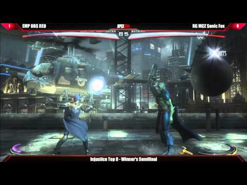 Injustice Top 8 EMP OBS REO vs RG MCZ Sonic Fox - Apex 2014 Tournament