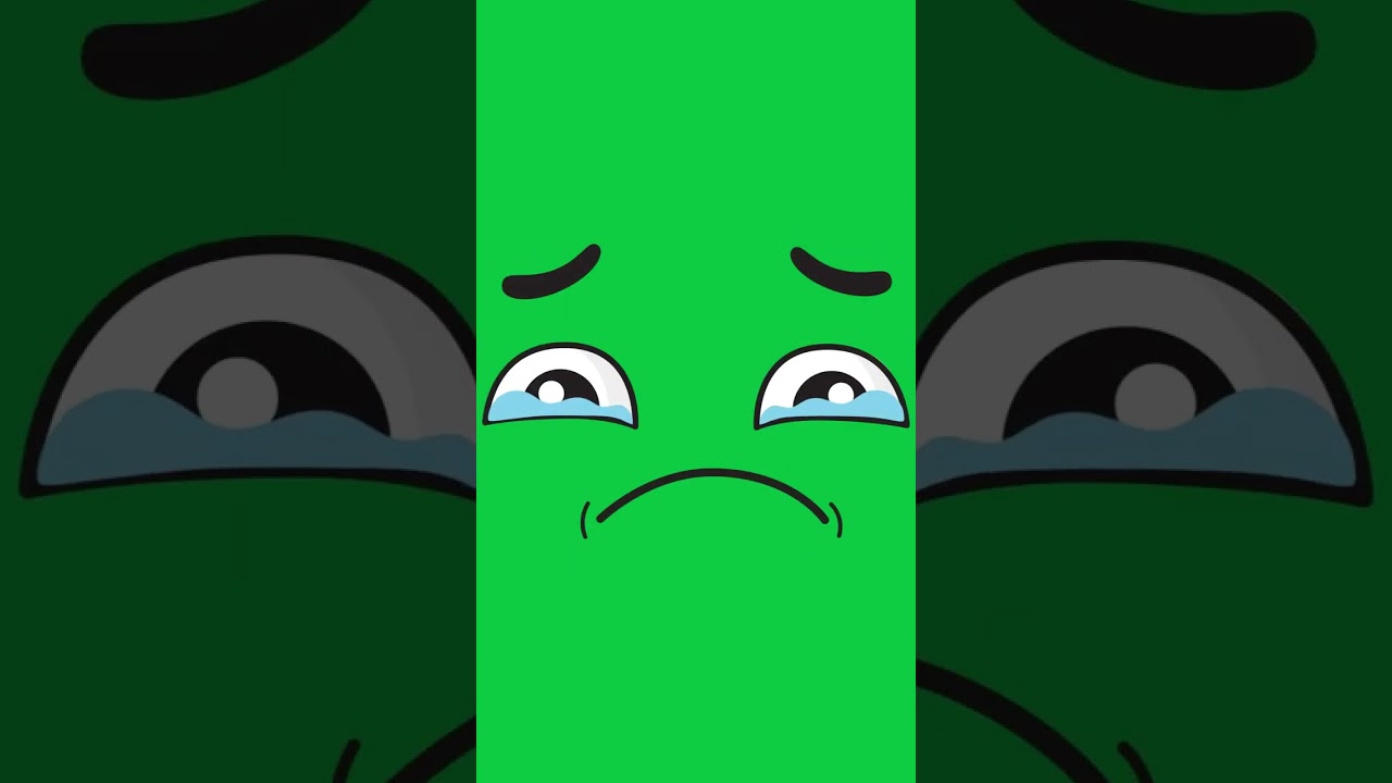 Toon Face tears in eyes  - Animation chroma key