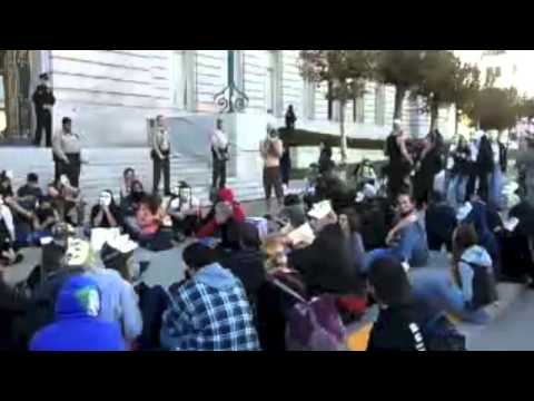 Million Mask March San Francisco - SFSO and SFPD Illegally Blocks Access to SF City Hall