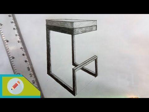 How to Draw a Modern Chair in Two Point Perspective