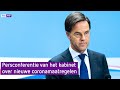 Persconferentie kabinet over coronamaatregelen | LIVESTREAM
