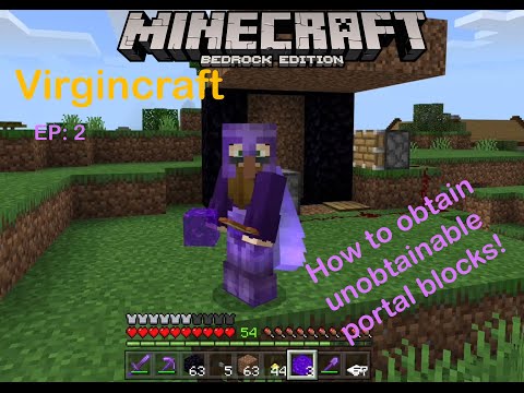 How To Get A Nether Portal Block In Minecraft Bedrock Edition 1.16.2 + (Win10/MCPE/Xbox/PS/Switch)