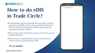 How to do eDIS in Trade Circle?