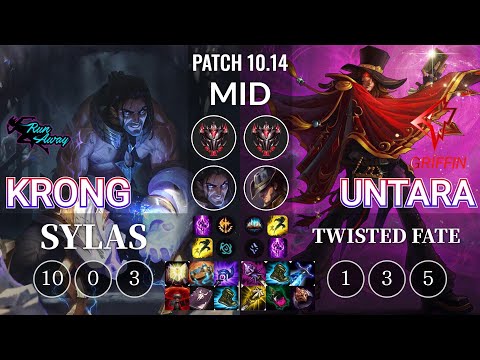 RNW KronG Sylas vs GRF Untara Twisted Fate Mid - KR Patch 10.14