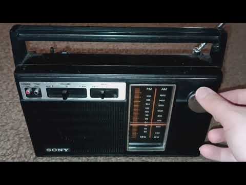 Fm bandscan atlanta april 2025 on vintage sony radio