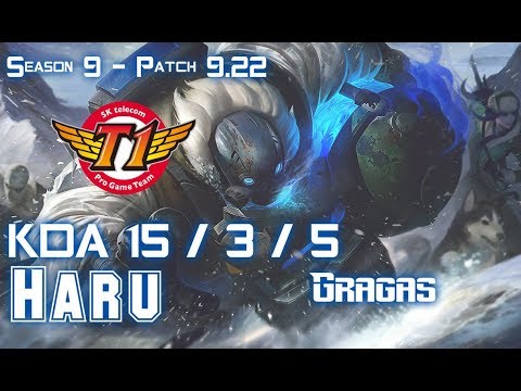 SKT T1 Haru GRAGAS vs EKKO Jungle - Patch 9.22 KR Ranked