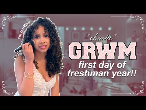 FIRST DAY OF HIGH SCHOOL GRWM! ✨🚌 Freshman Year Edition + Vlog 🩷