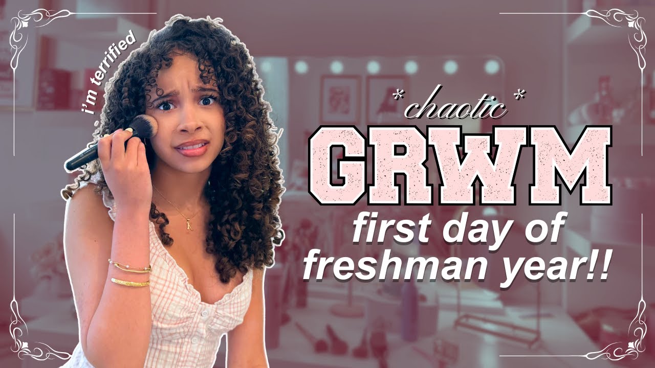 FIRST DAY OF HIGH SCHOOL GRWM! ✨🚌 Freshman Year Edition + Vlog 🩷