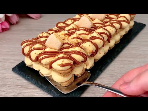 Super Easy No Bake Dessert in 10 Minutes With Only 4 Ingredients! Easy and Yummy!