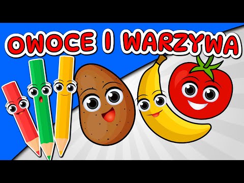 🍌🍅 OWOCE I WARZYWA 🍅🍌 Film edukacyjny dla dzieci z Kredką