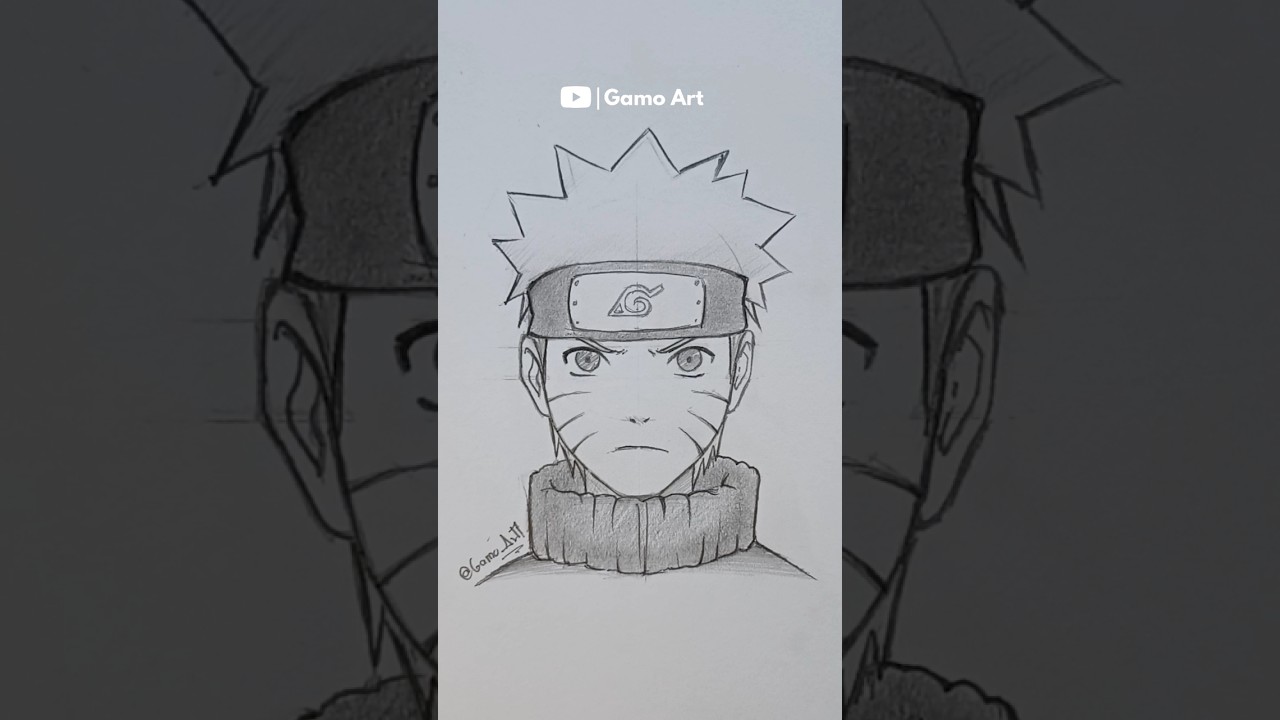 How to draw Naruto very easily 🔥 #drawing #shorts