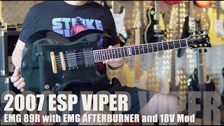 Video thumbnail for ESP Viper with EMG 89R and EMG Afterburner AB220 by George V Guitars