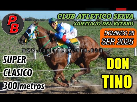 DON TINO: CLASICO en HIPODROMO CLUB ATLETICO SELVA - SANTIAGO DEL ESTERO (28/09/2025)