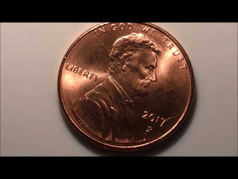 CHECKING 2017P PENNY ROLL FOR ERRORS OR VARIETIES WITH AMSCOPE