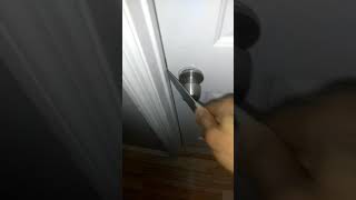 How to pop a door lock with a screwdriver or butter knife.