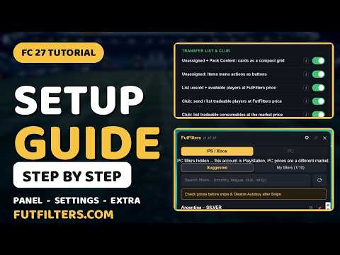 EA FC Webapp Transfer List and Club Autobuyer SBC tools Snipe Filters Setup Guide tutorial #eafc27