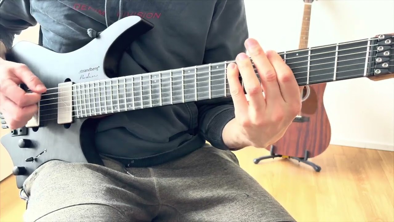 Roberto Barlocci playing the fast shred riff from Arch Enemy's Nemesis on electric guitar