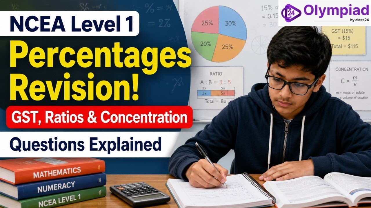 NCEA Level 1 Percentages Revision | Ratio, Concentration & GST Problems Explained
