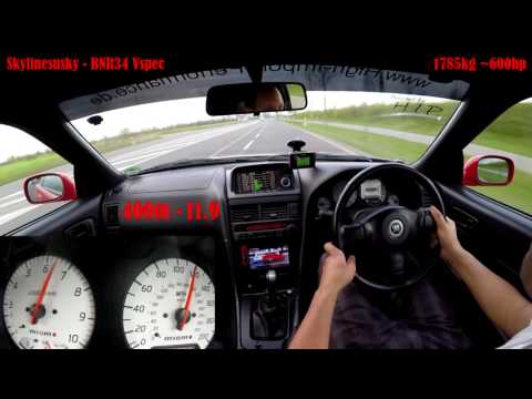 Nissan Skyline R34 GTR - 400m Sprint & 100-200kmh