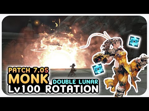 MONK Level 100 Standard Double Lunar Rotation Showcase | 1.94s  | 2 Mins | Dawntrail Patch 7.05