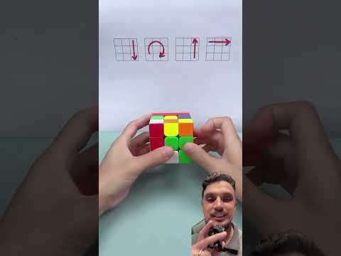 These are the four essential movements to assemble the Rubik's Cube for the first time ✅😱👍🏻