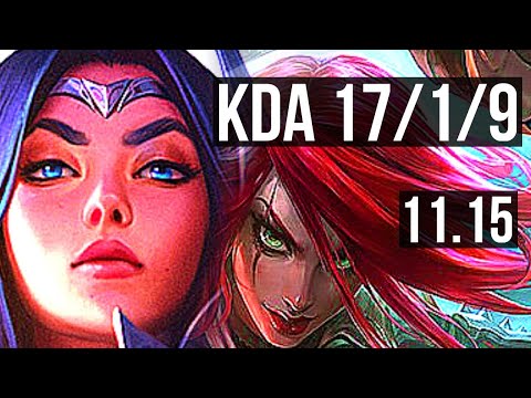 IRELIA vs KATARINA (MID) | 17/1/9, 66% winrate, Legendary | KR Challenger | v11.15
