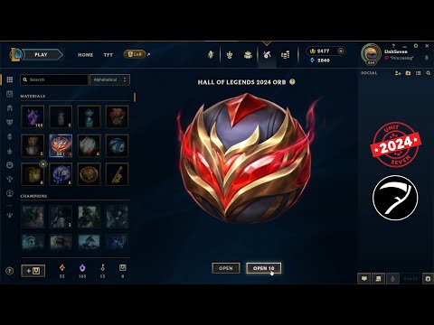 50x Hall of Legends 2024 Orbs (Hall of Legends 2024 Mega Orb Bundle) opening - League Of Legends