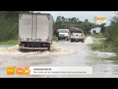 São João do Sul também sofre com as enchentes | Segurança | SCC Meio-Dia