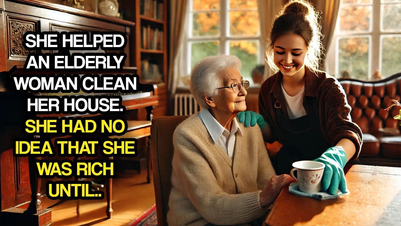 She Helped An Eldery Woman Clean Her House. She Had No Idea That She Was Rich Until..